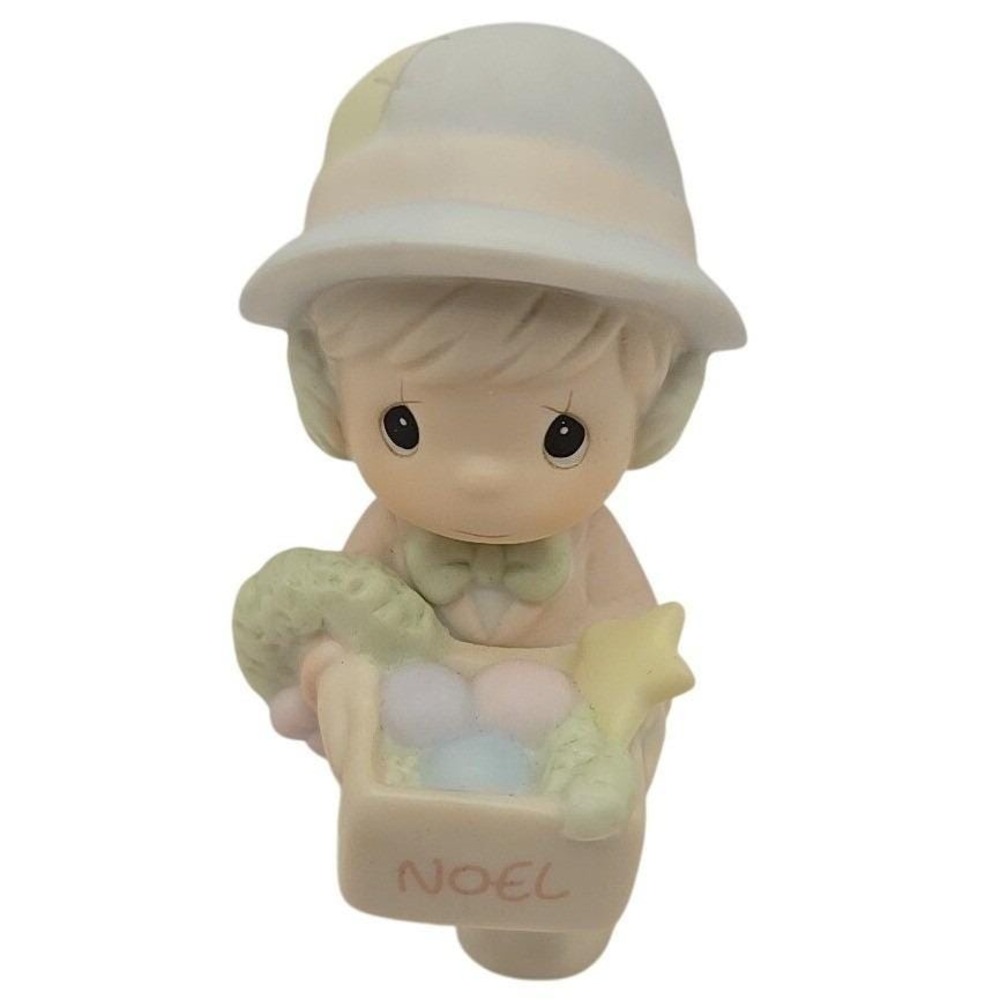 Precious Moments‎ Figurine Sugar Town Dusty Boy W/Box Of Ornaments 529435